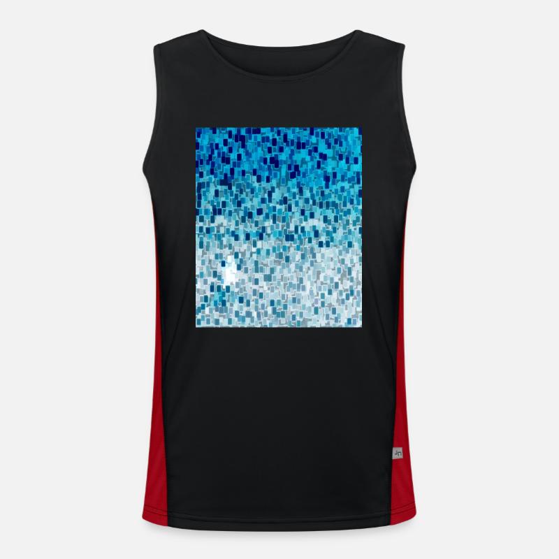 Cube Sunset 2 2 - Men's Functional Contrast Tank Top  - black/red