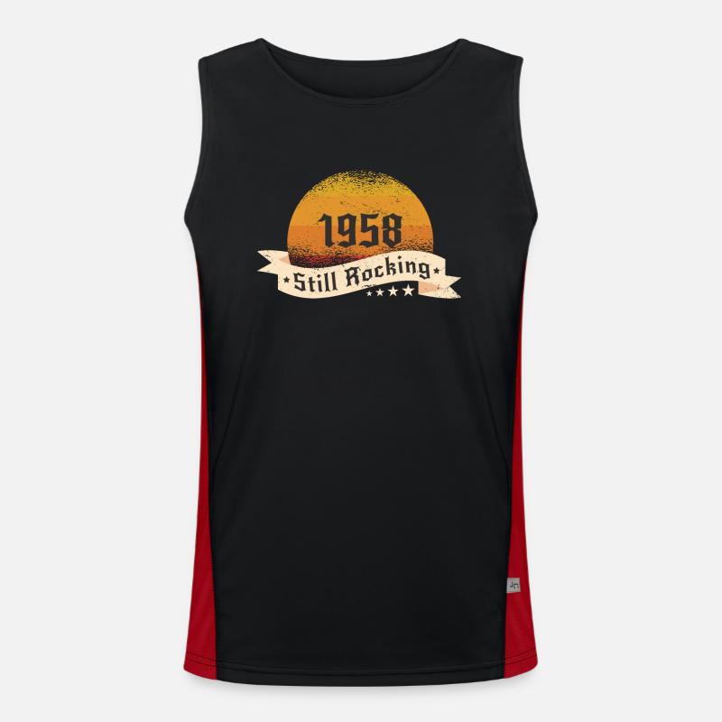 1958 Still rockin - Cooles Geburtstagsgeschenk Funktionelles Kontrast-Tank Top für Männer 