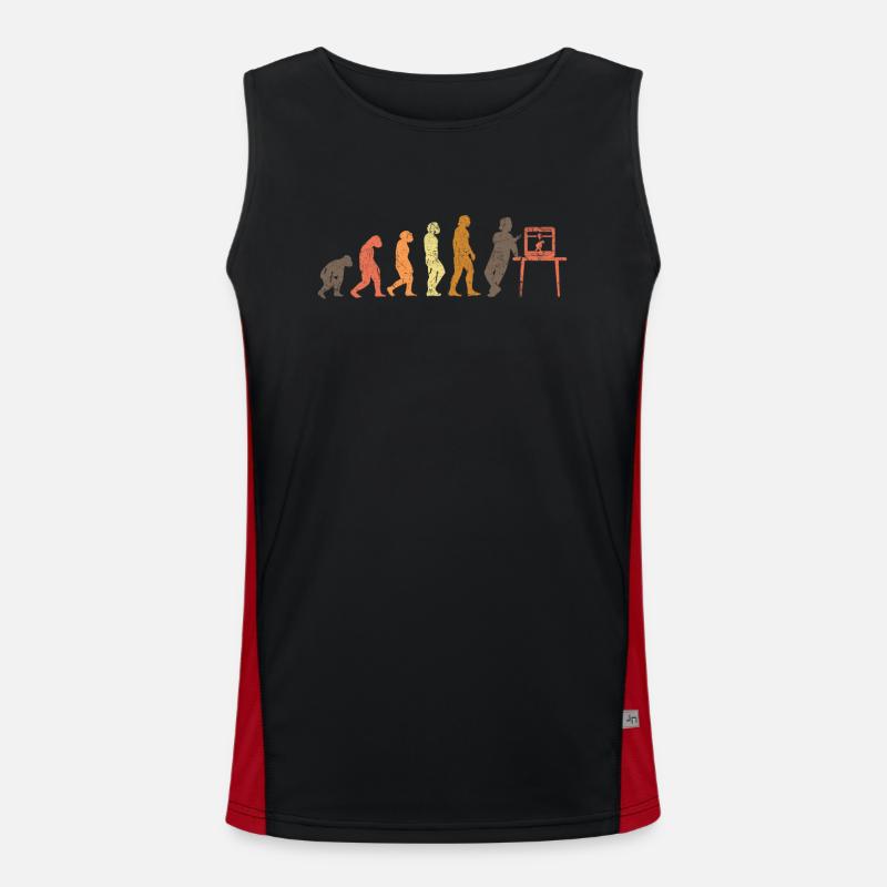 3D Drucker Evolution 3D Printer Retro Funktionelles Kontrast-Tank Top für Männer 