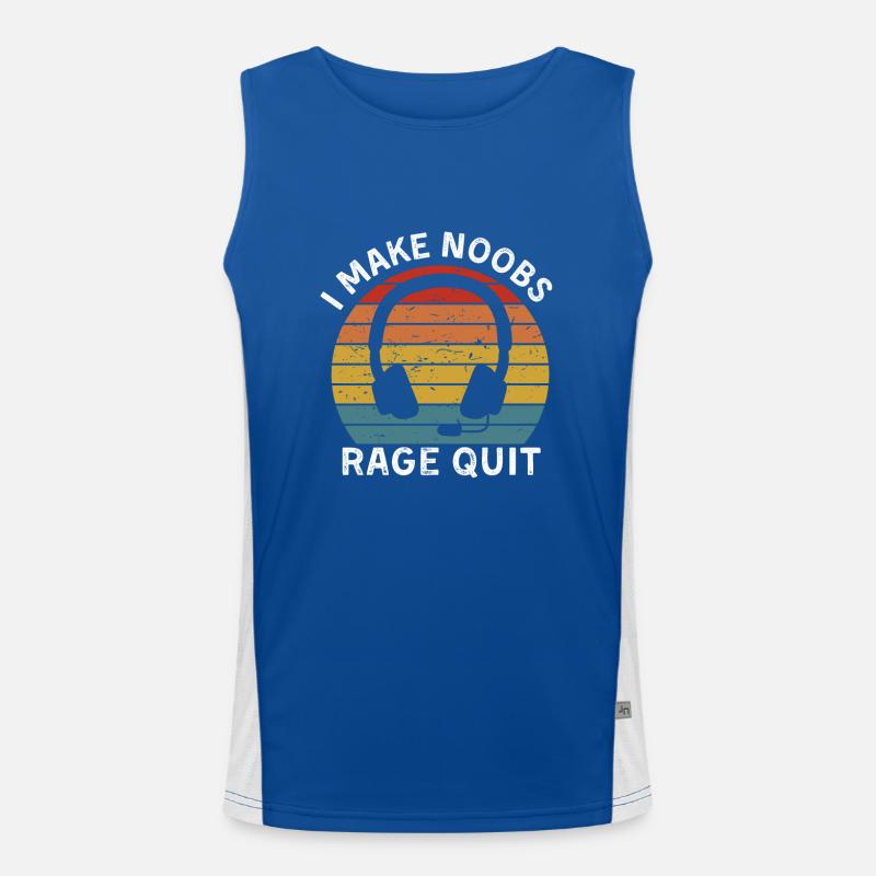 I make noobs rage quit Men's Functional Contrast Tank Top 