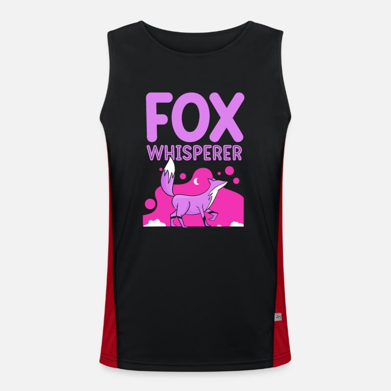 Fox Whisperer Fox Whisperer Fox Animal Dictons Débardeur respirant contrasté Homme 