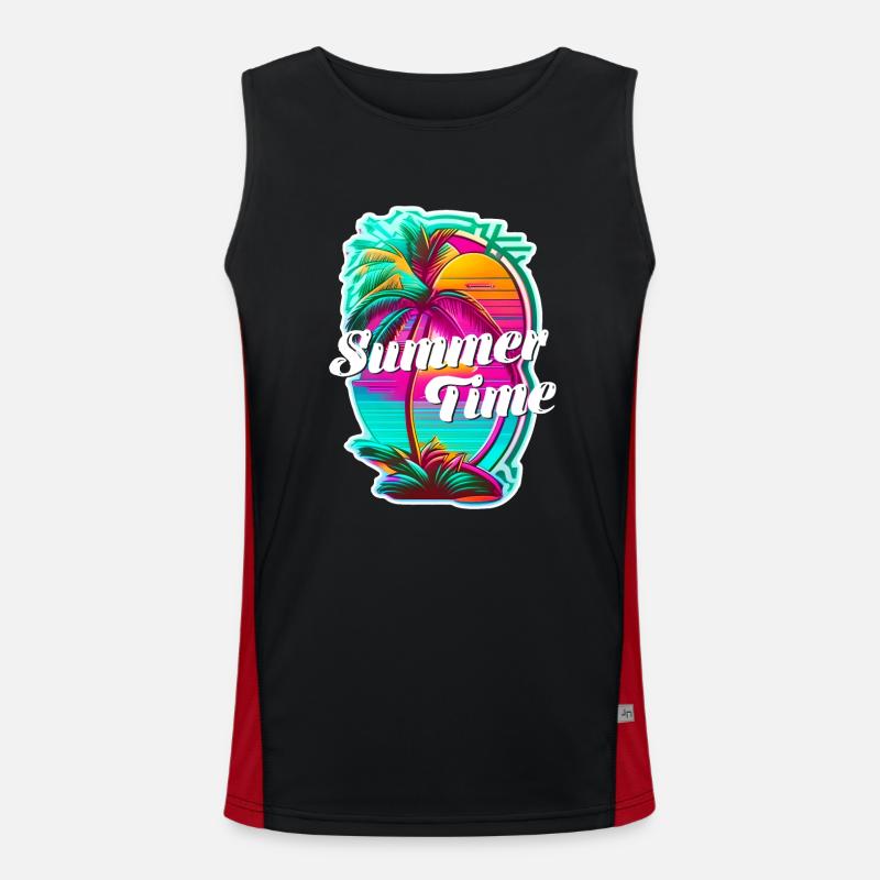 Sommerzeit - Strand und Sommer Funktionelles Kontrast-Tank Top für Männer 