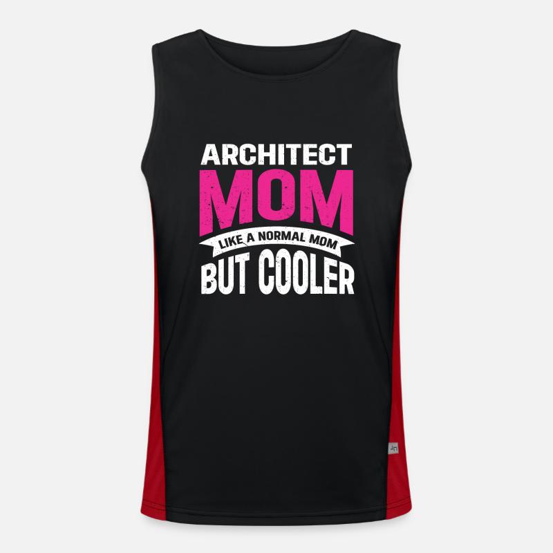 Architect's Gift, Architecture Lover - Men's Functional Contrast Tank Top  - black/red