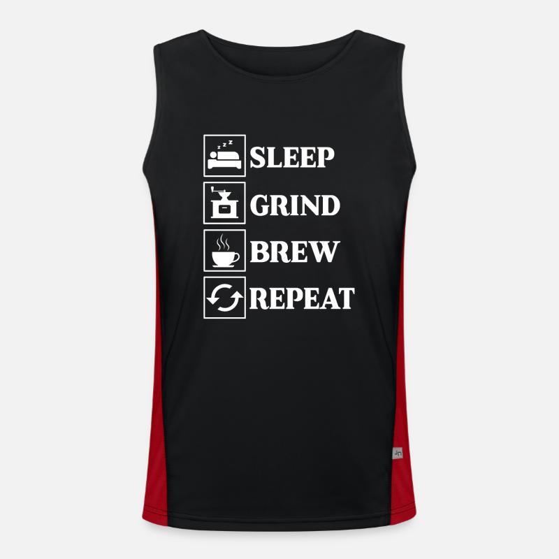 Tolles Manuelles Kaffeemühlen Geschenk Funktionelles Kontrast-Tank Top für Männer 
