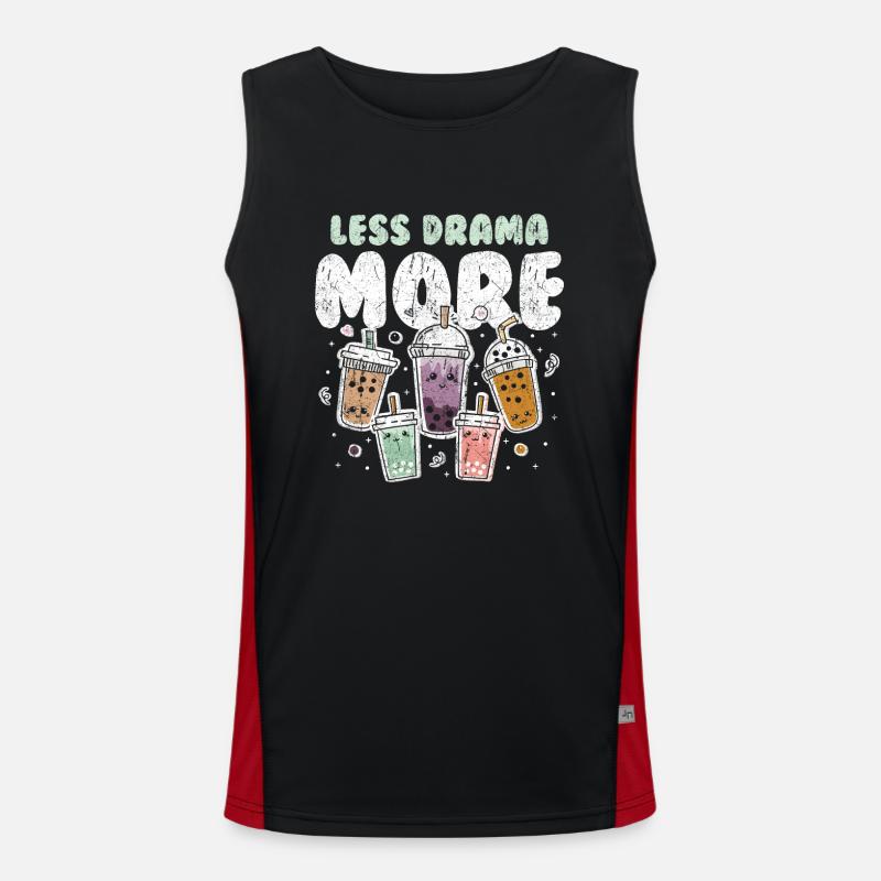 Bubble Tea Boba Tee Kawaii Funktionelles Kontrast-Tank Top für Männer 