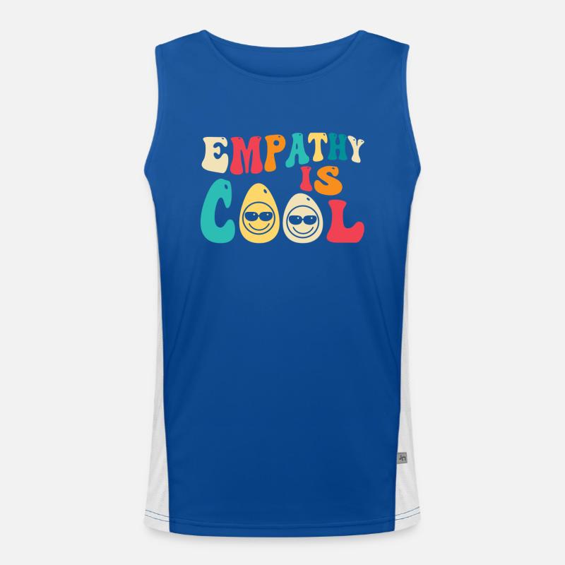 Empathie Ist Cool Funktionelles Kontrast-Tank Top für Männer 