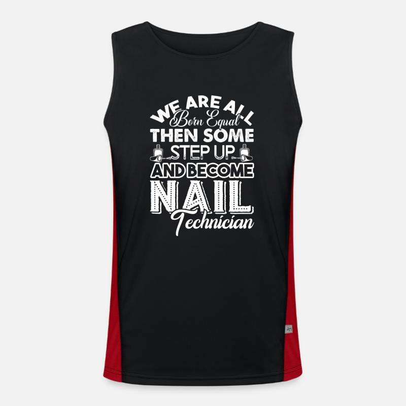 Nail Technician Become Nail Tech Men's Functional Contrast Tank Top 