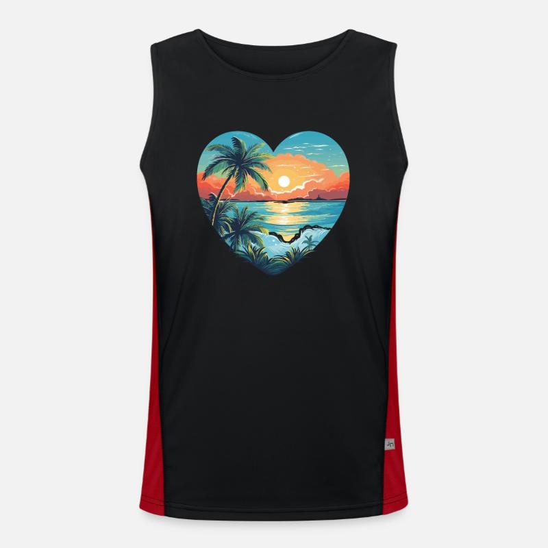 Beach Love Men's Functional Contrast Tank Top 