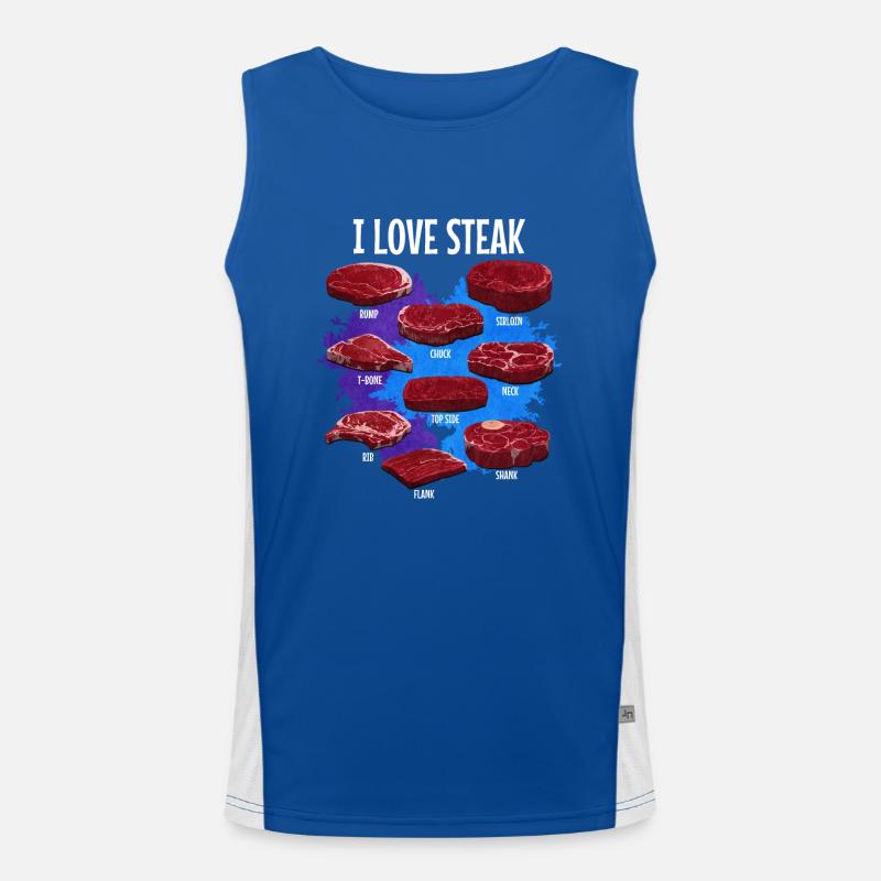 Steak Funktionelles Kontrast-Tank Top für Männer 
