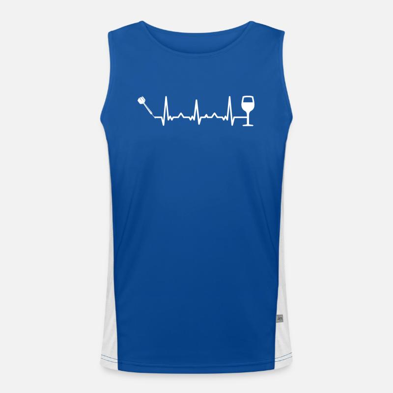 Vin - Palpitations cardiaques - Fléchettes - Débardeur respirant contrasté Homme 