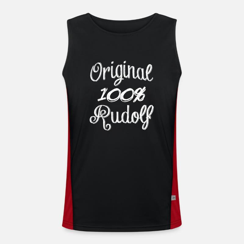 Original 100% Rudolf Funktionelles Kontrast-Tank Top für Männer 