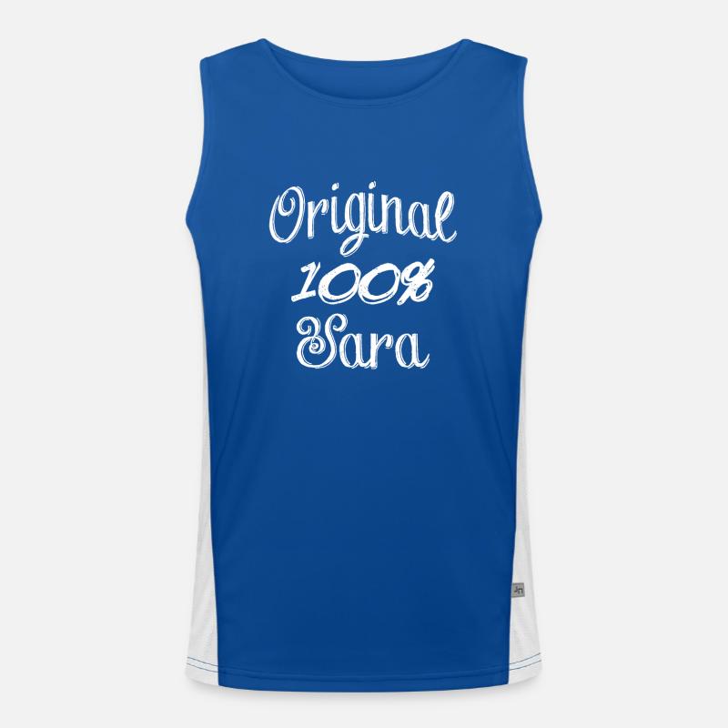 Original 100% Sara Funktionelles Kontrast-Tank Top für Männer 