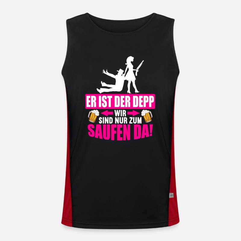 Junggesellenabschied Poltern Polterabend JGA Funktionelles Kontrast-Tank Top für Männer 