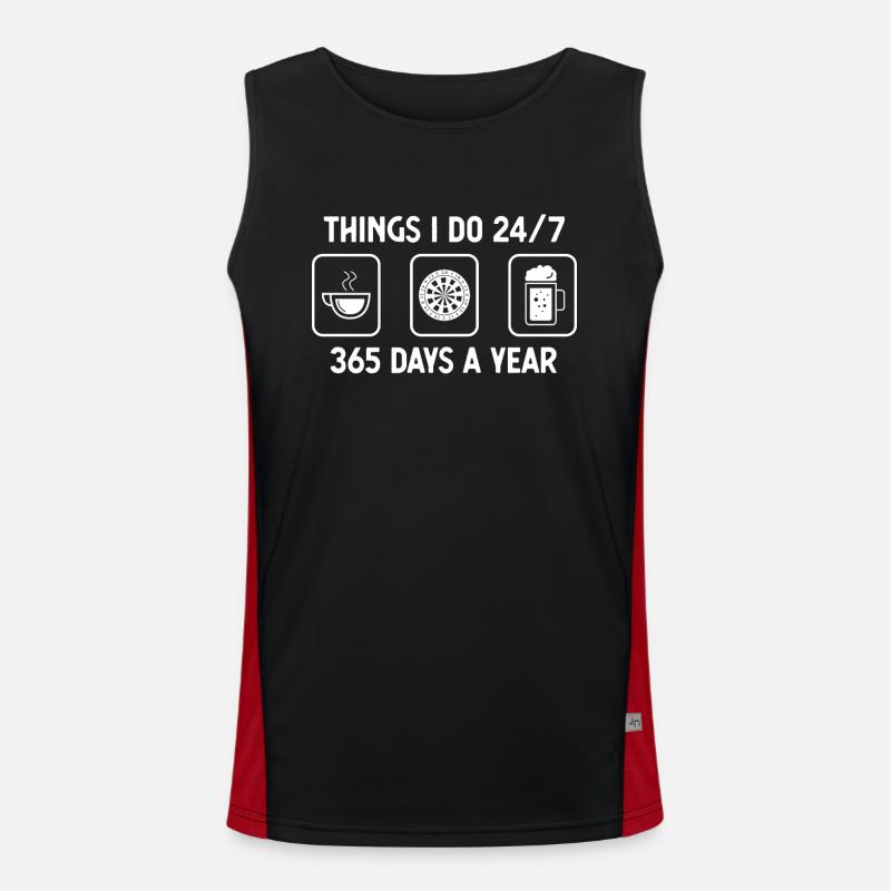Things I do 24-7 365 days a year - Beer - Men's Functional Contrast Tank Top 
