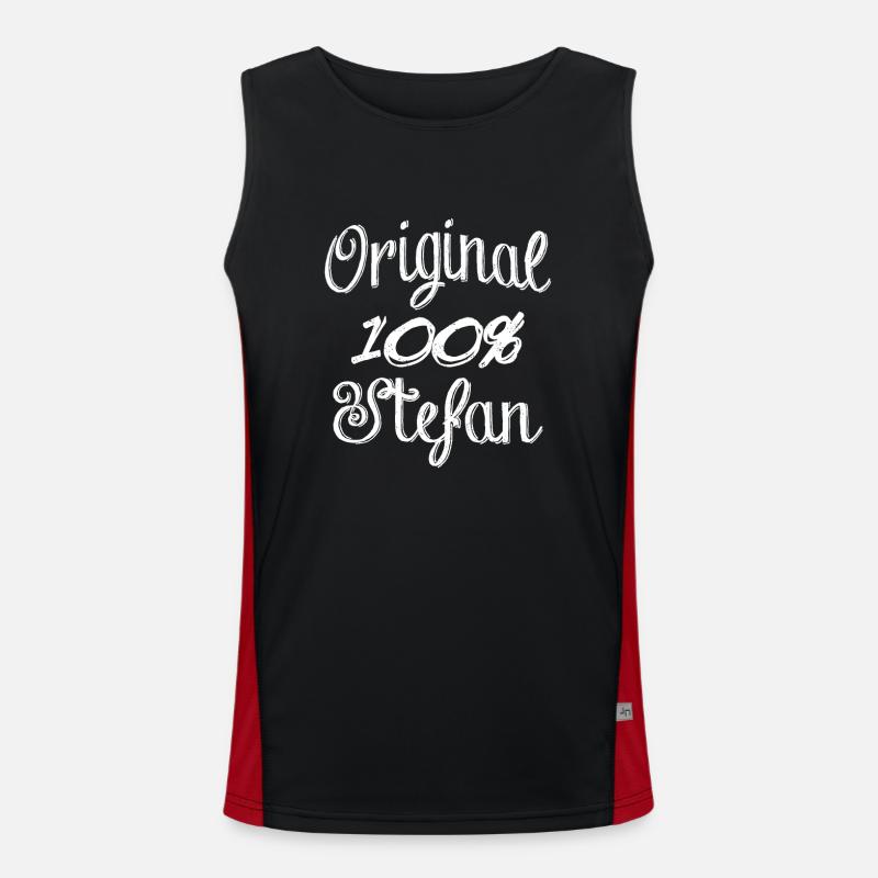 Original 100% Stefan - Men's Functional Contrast Tank Top - black/red