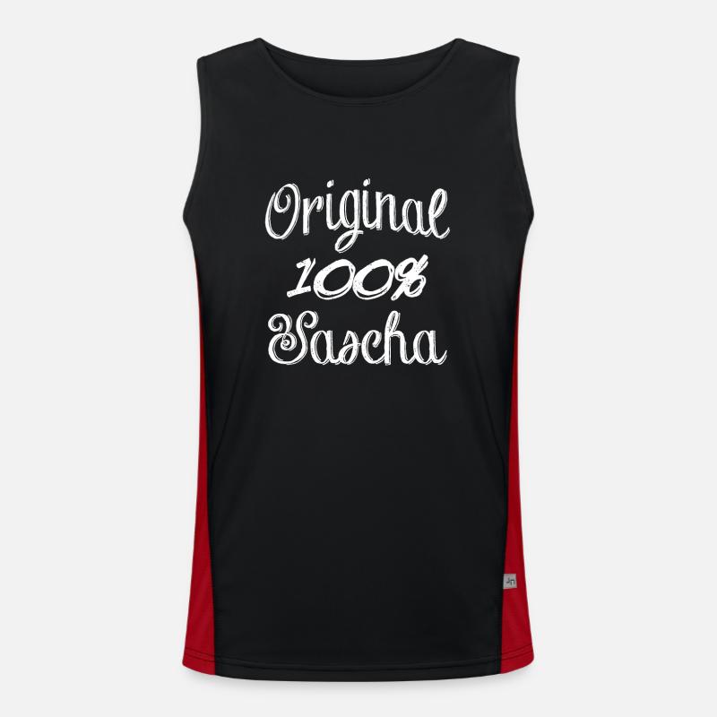 Original 100% Sascha Funktionelles Kontrast-Tank Top für Männer 