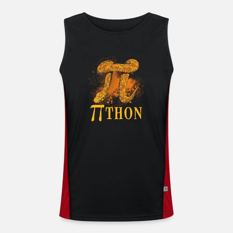 Pi Die Schlange Python Funktionelles Kontrast-Tank Top für Männer 