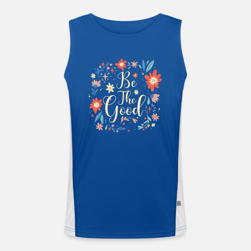 Sei der gute Bibelvers-Psalm Funktionelles Kontrast-Tank Top für Männer 