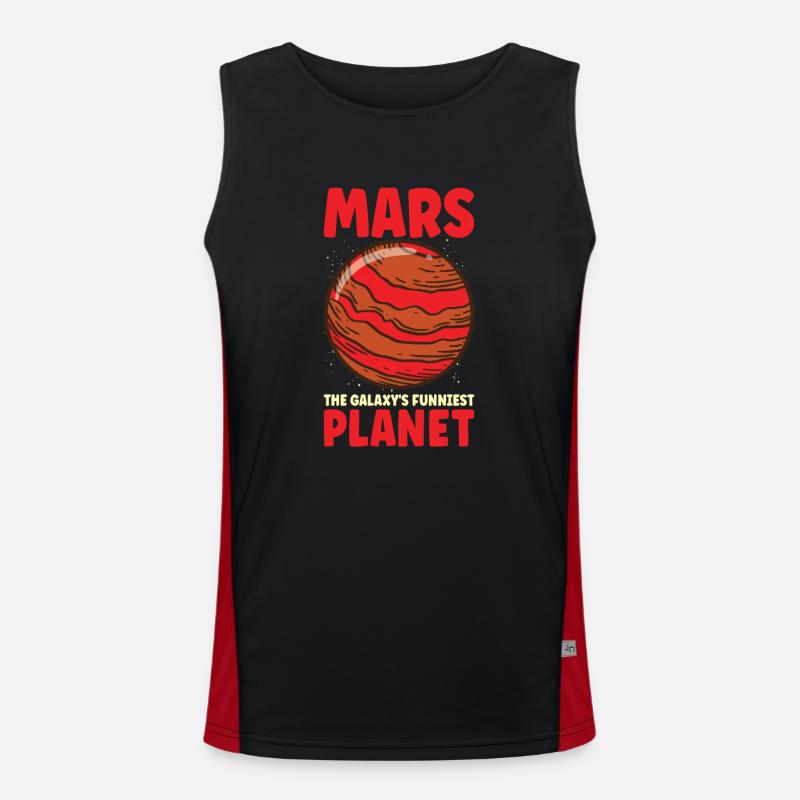 Mars Explore Astronaut Astronomy Solar System Funktionelles Kontrast-Tank Top für Männer 