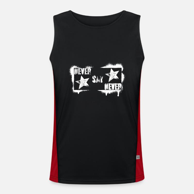 NEVER SAY NEVER Men's Functional Contrast Tank Top 