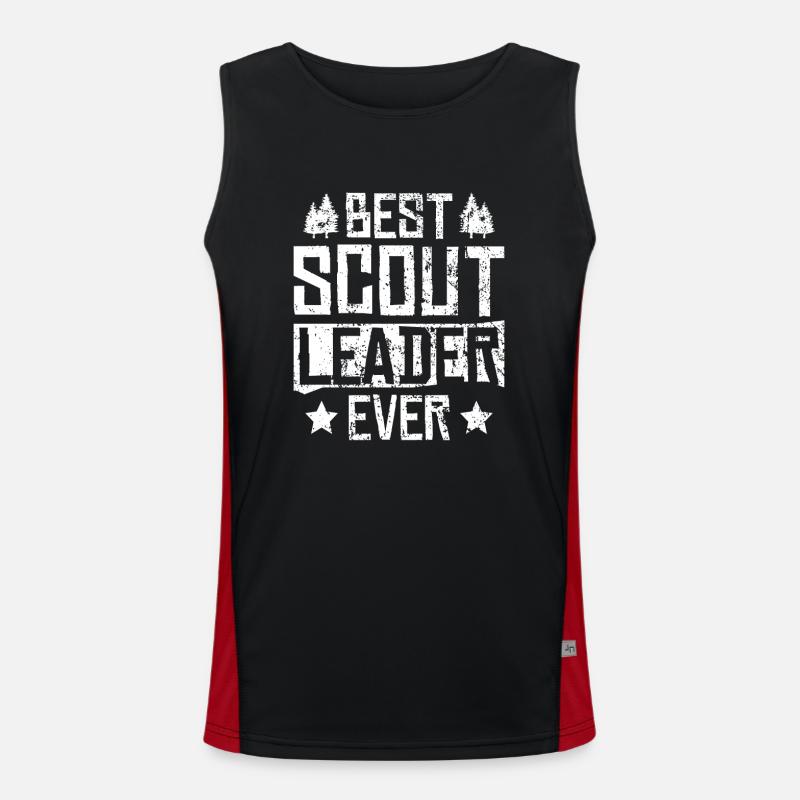 Cub Master Design Für Einen Pfadfinderführer Funktionelles Kontrast-Tank Top für Männer 