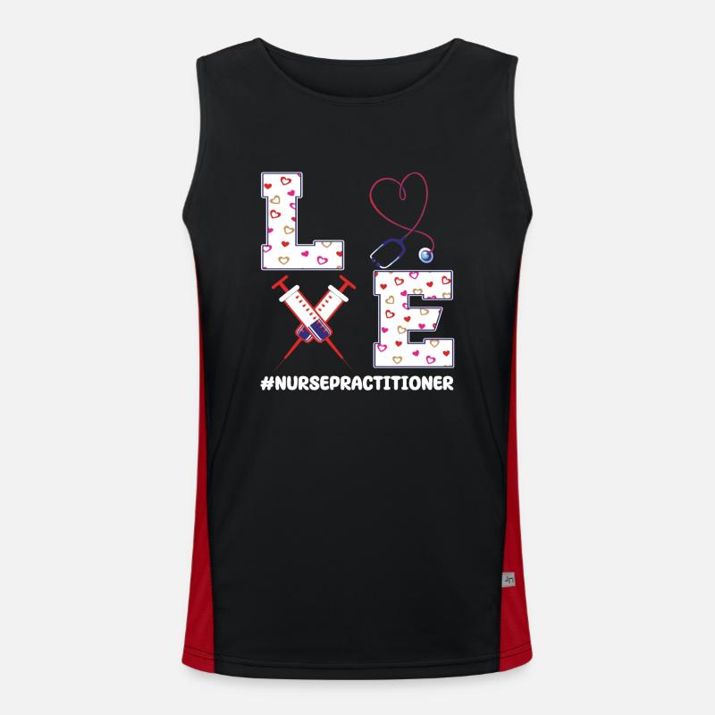 Advanced Practice Nurse Valentine's Day Funktionelles Kontrast-Tank Top für Männer 