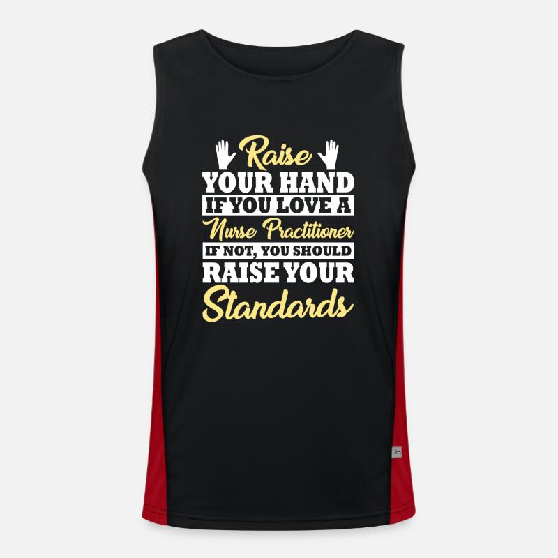 Advanced Practice Nurse Spruch Funktionelles Kontrast-Tank Top für Männer 