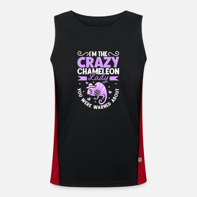 Chameleon Reptile Owner Lizard Reptile Pet Funktionelles Kontrast-Tank Top für Männer 