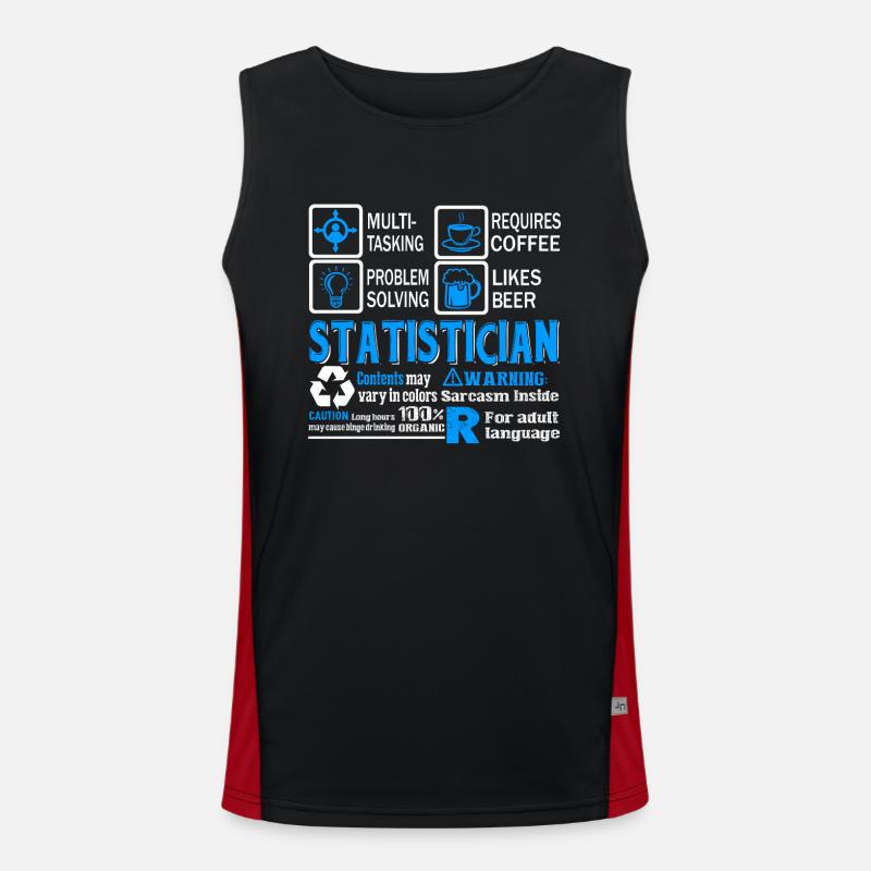 Statistician Statistician Problem Solving Men's Functional Contrast Tank Top 