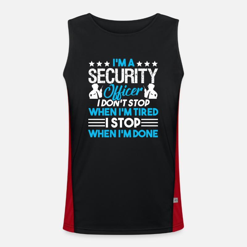 Security Officer Security Officer Don't Stop Men's Functional Contrast Tank Top 