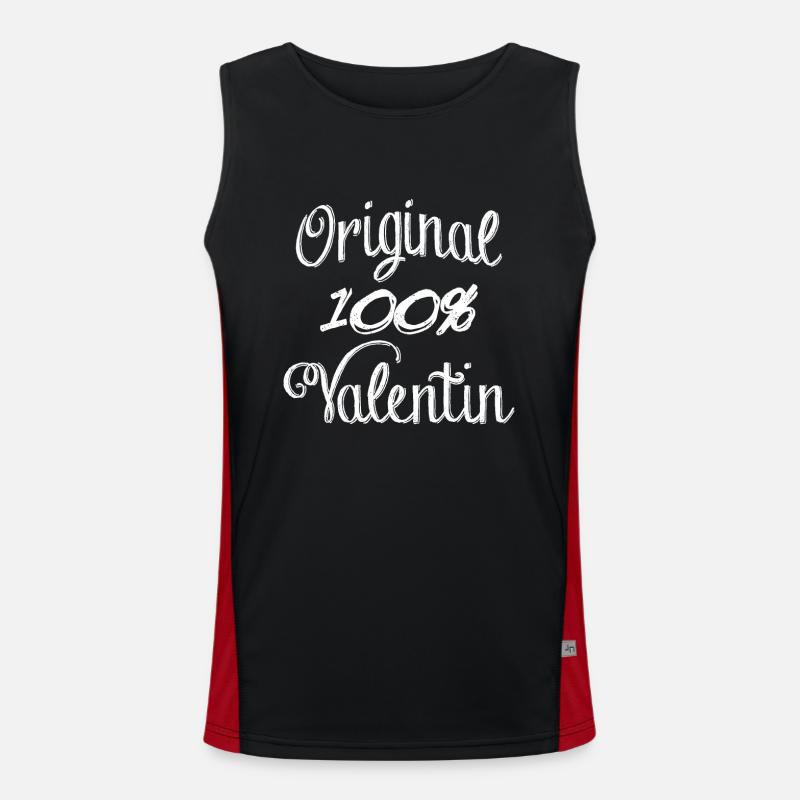 Original 100% Valentin Funktionelles Kontrast-Tank Top für Männer 
