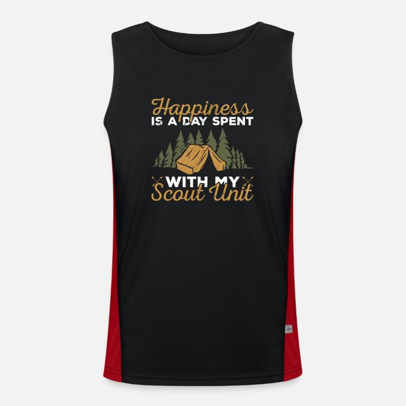 Pfadfinderdesign Für Einen Pfadfinderführer Funktionelles Kontrast-Tank Top für Männer 