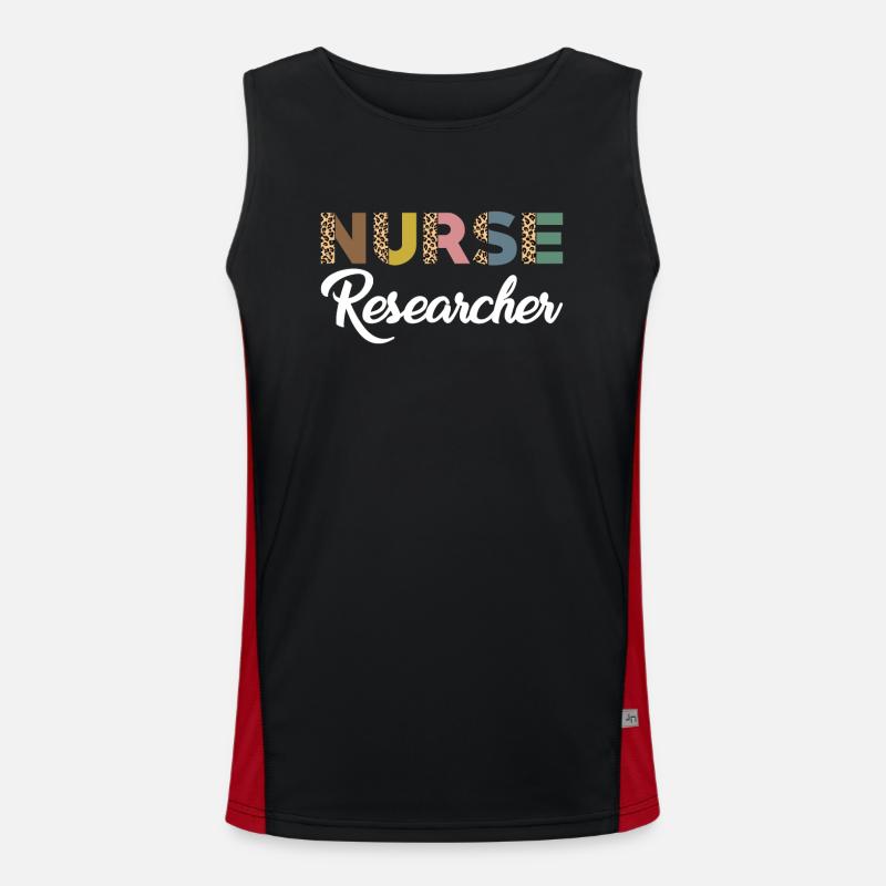 Nursing Scientist Leopard Print - Men's Functional Contrast Tank Top  - black/red