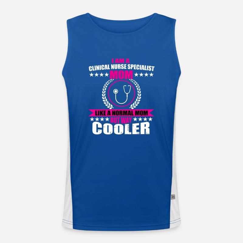 Klinische Krankenschwester Mama Muttertag Funktionelles Kontrast-Tank Top für Männer 