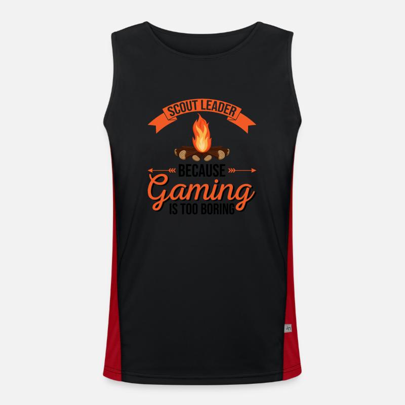 Cub Scouting Design Für Einen Pfadfinderführer Funktionelles Kontrast-Tank Top für Männer 