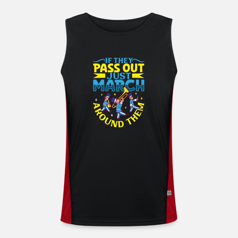 Marching Band Clarinetist School Probenmusik Funktionelles Kontrast-Tank Top für Männer 
