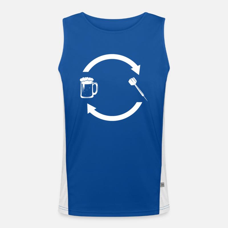Loading Arrows - Beer - Darts - Men's Functional Contrast Tank Top 