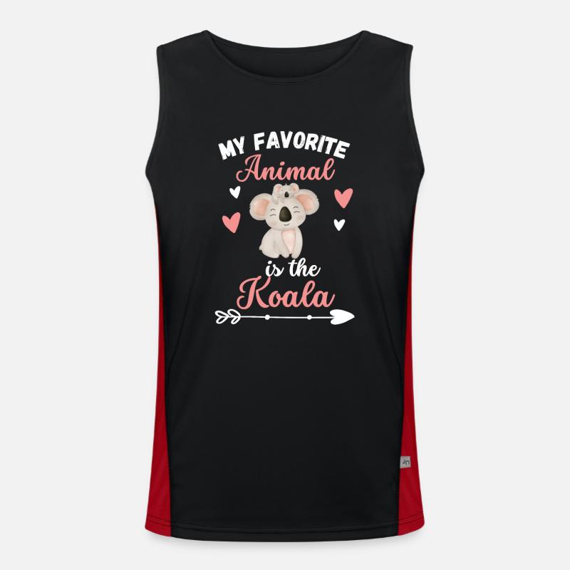 Backpacker Australia Animal Funny Gift Koala Men's Functional Contrast Tank Top 