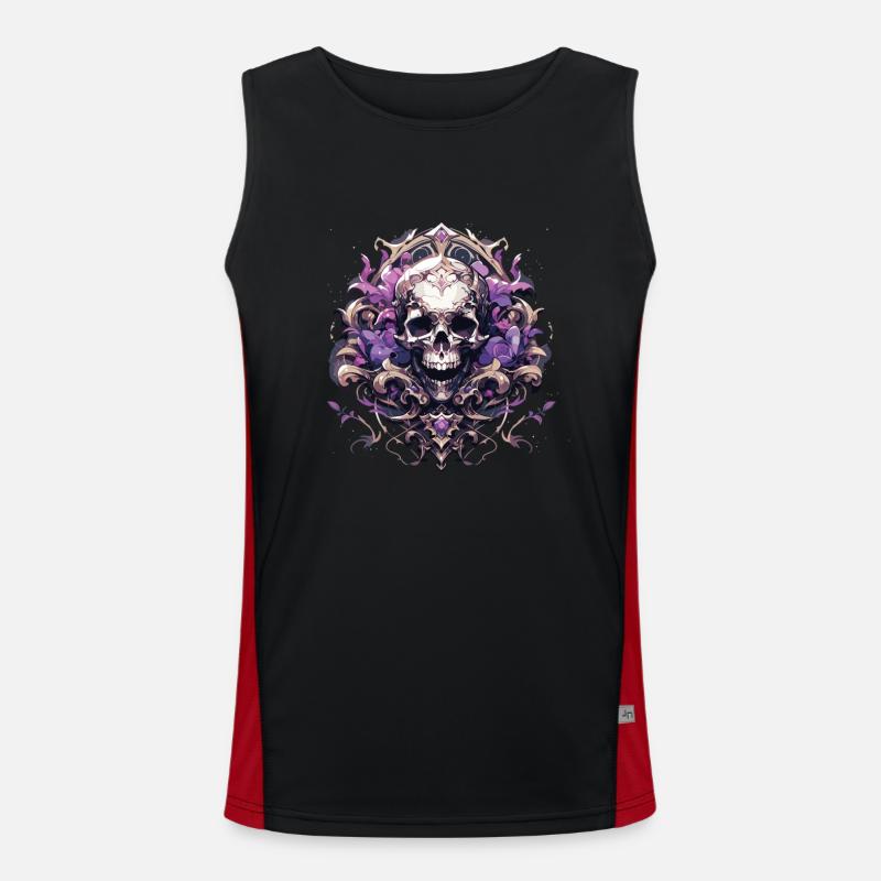 Skull Skull Skulls Skull Skeleton Men's Functional Contrast Tank Top 
