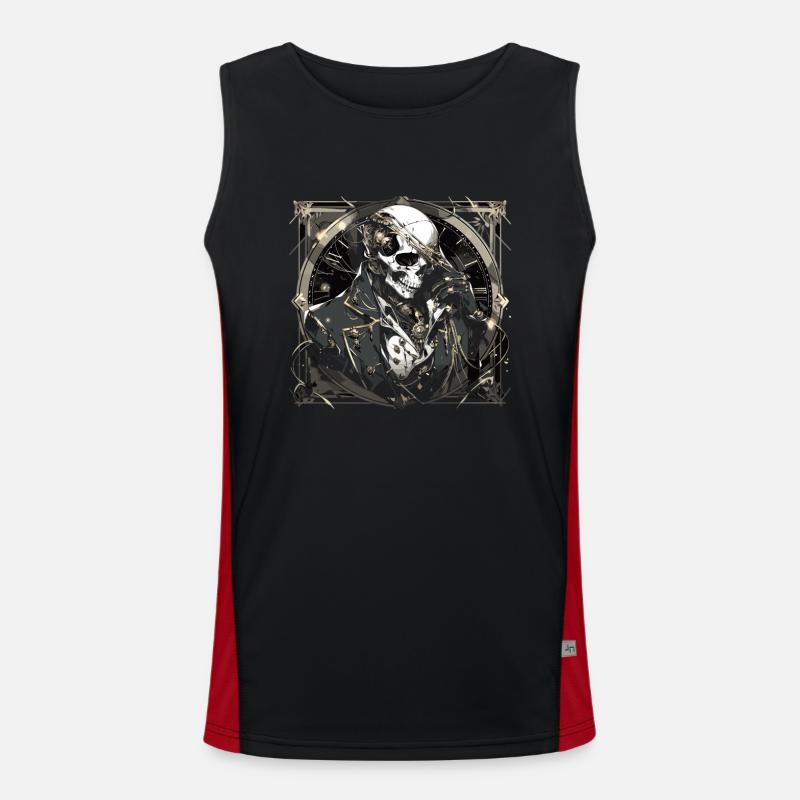 Skull Skull Skulls Skull Skeleton Men's Functional Contrast Tank Top 