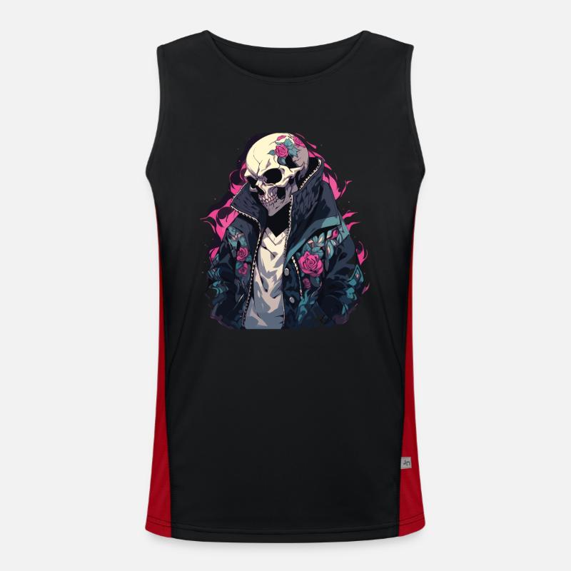 Skull Skull Skulls Skull Skeleton Men's Functional Contrast Tank Top 
