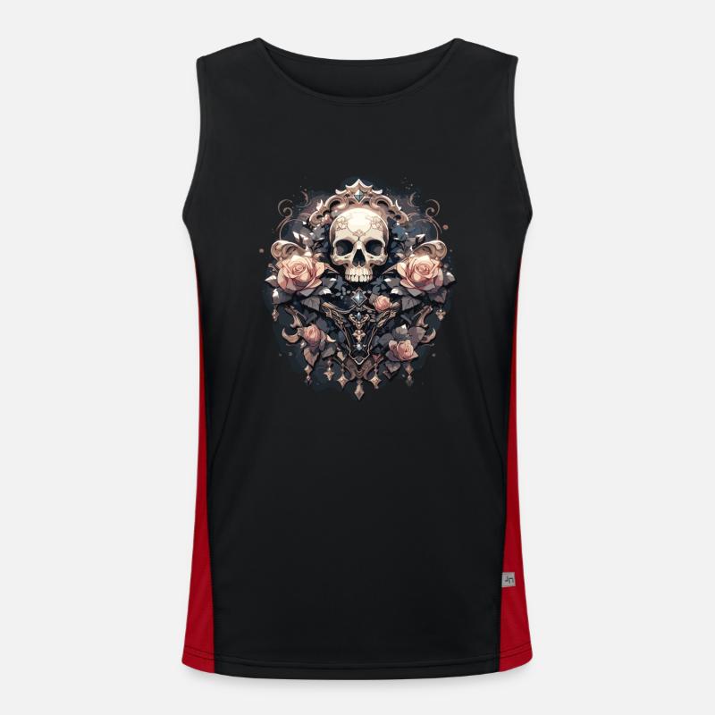 Skull Skull Skulls Skull Skeleton Men's Functional Contrast Tank Top 