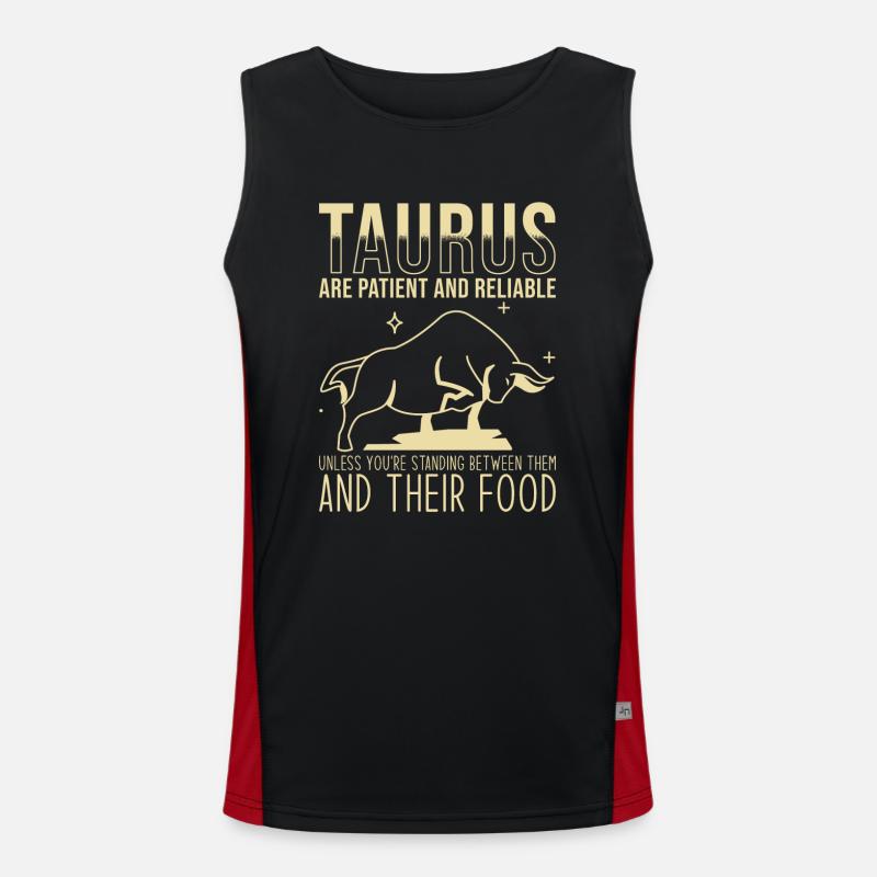Stier Sternzeichen Astrologie Horoskop Stier Funktionelles Kontrast-Tank Top für Männer 