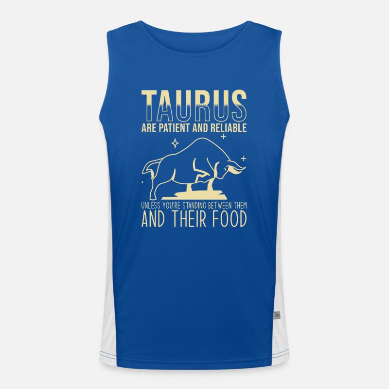 Stier Sternzeichen Astrologie Horoskop Stier Funktionelles Kontrast-Tank Top für Männer 