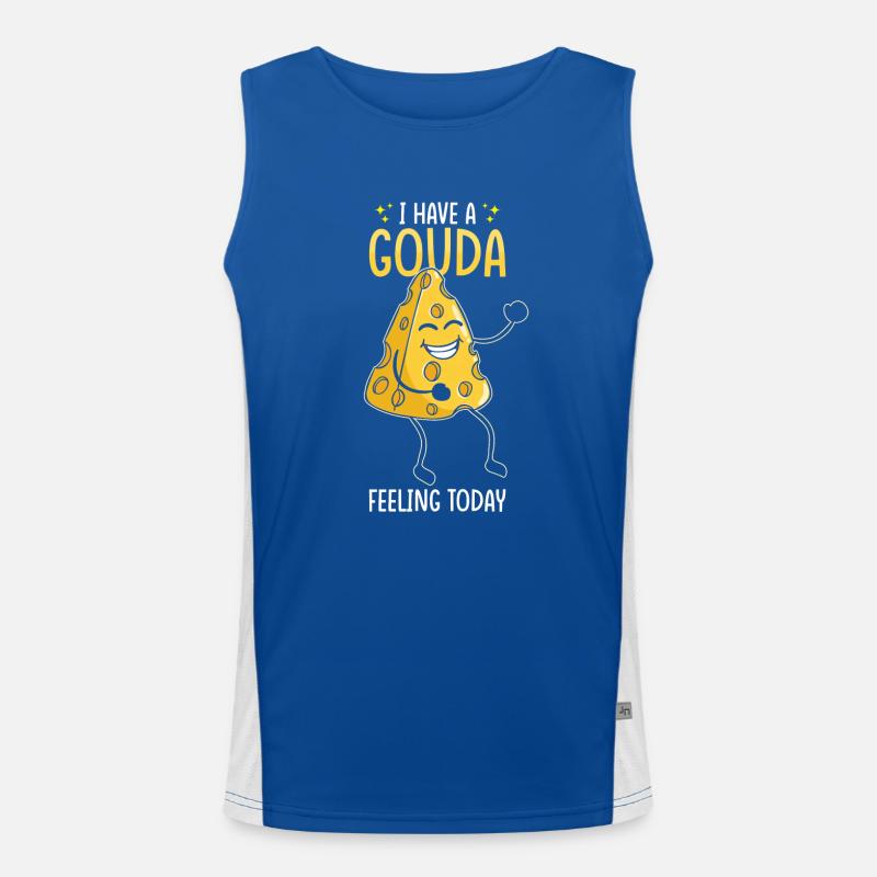 Käse Geschenk Funktionelles Kontrast-Tank Top für Männer 