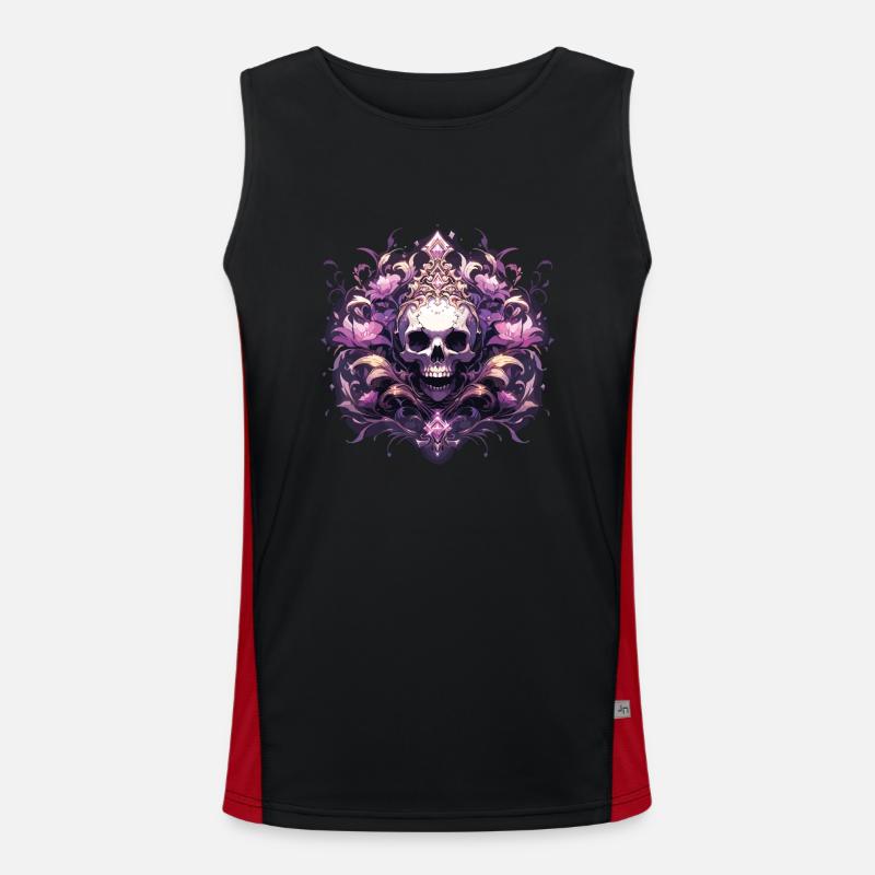 Skull Skull Skulls Skull Skeleton Men's Functional Contrast Tank Top 