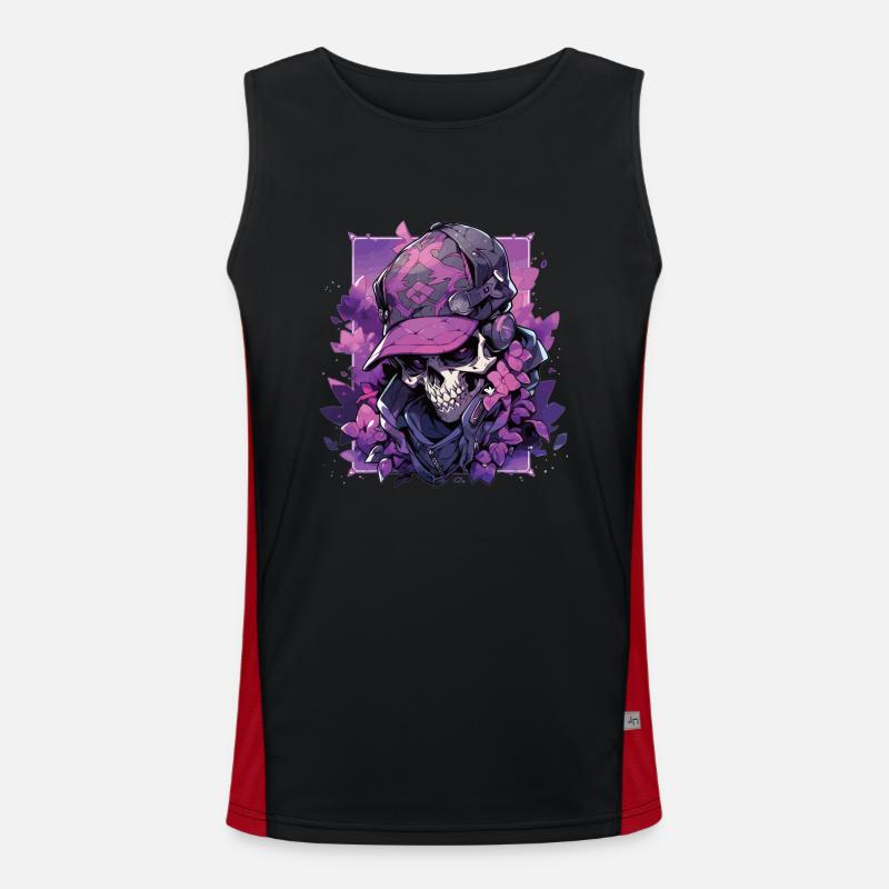 Skull Skull Skulls Skull Skeleton Men's Functional Contrast Tank Top 