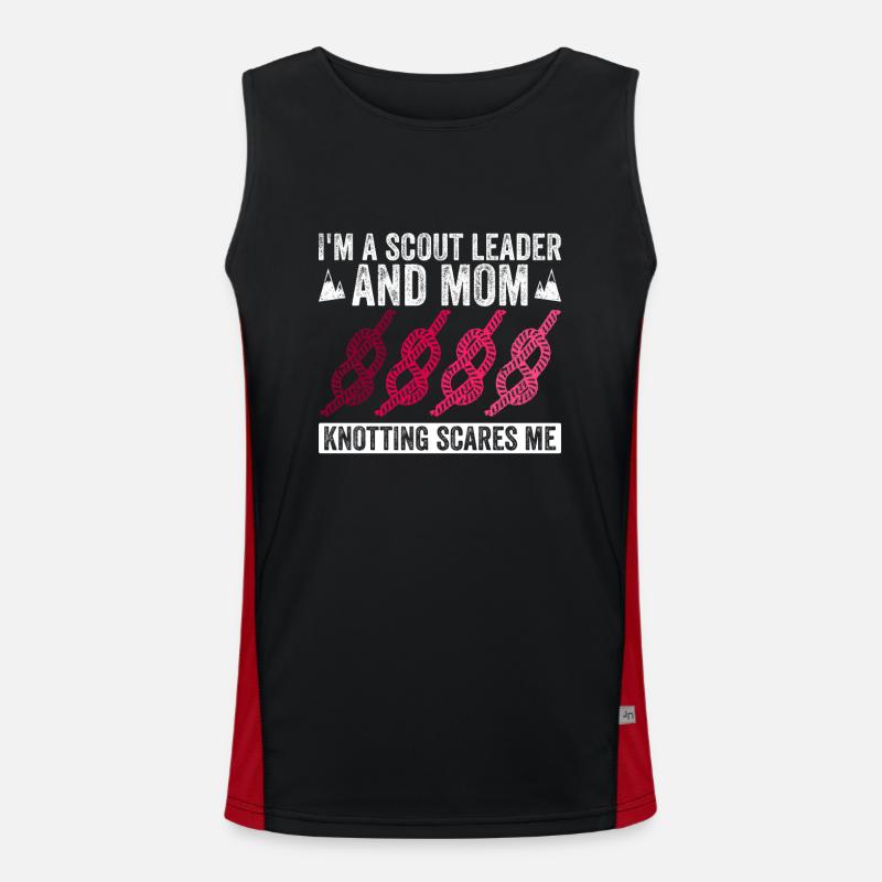 Pfadfindermutter-design Für Eine Funktionelles Kontrast-Tank Top für Männer 