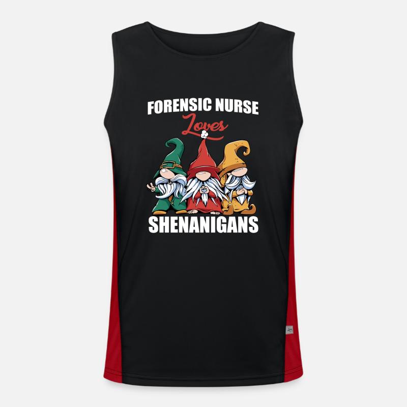 Forensische Krankenschwester St. Patrick's Day Funktionelles Kontrast-Tank Top für Männer 