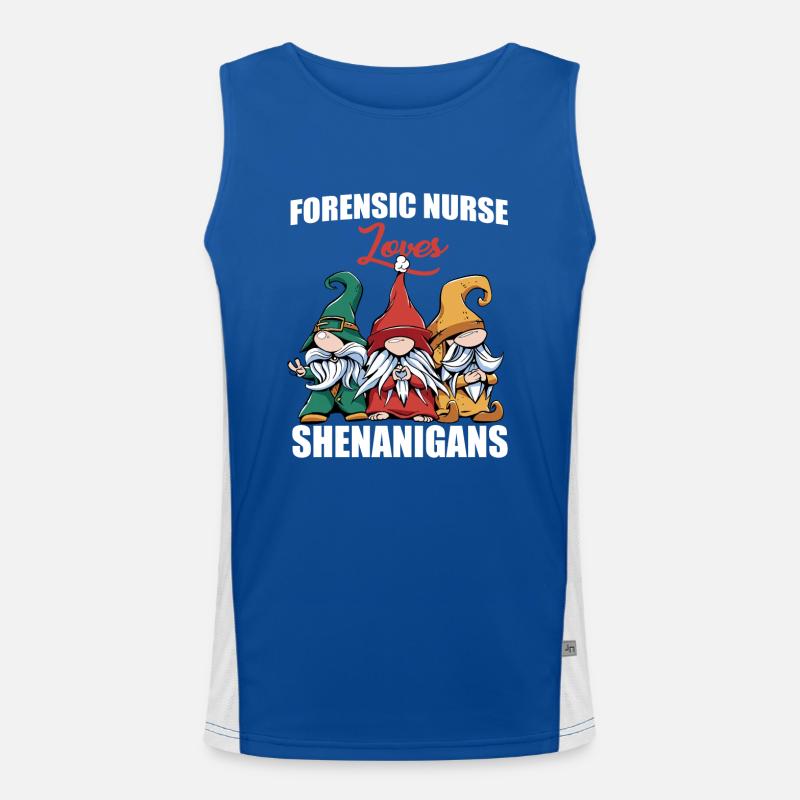 Forensische Krankenschwester St. Patrick's Day Funktionelles Kontrast-Tank Top für Männer 